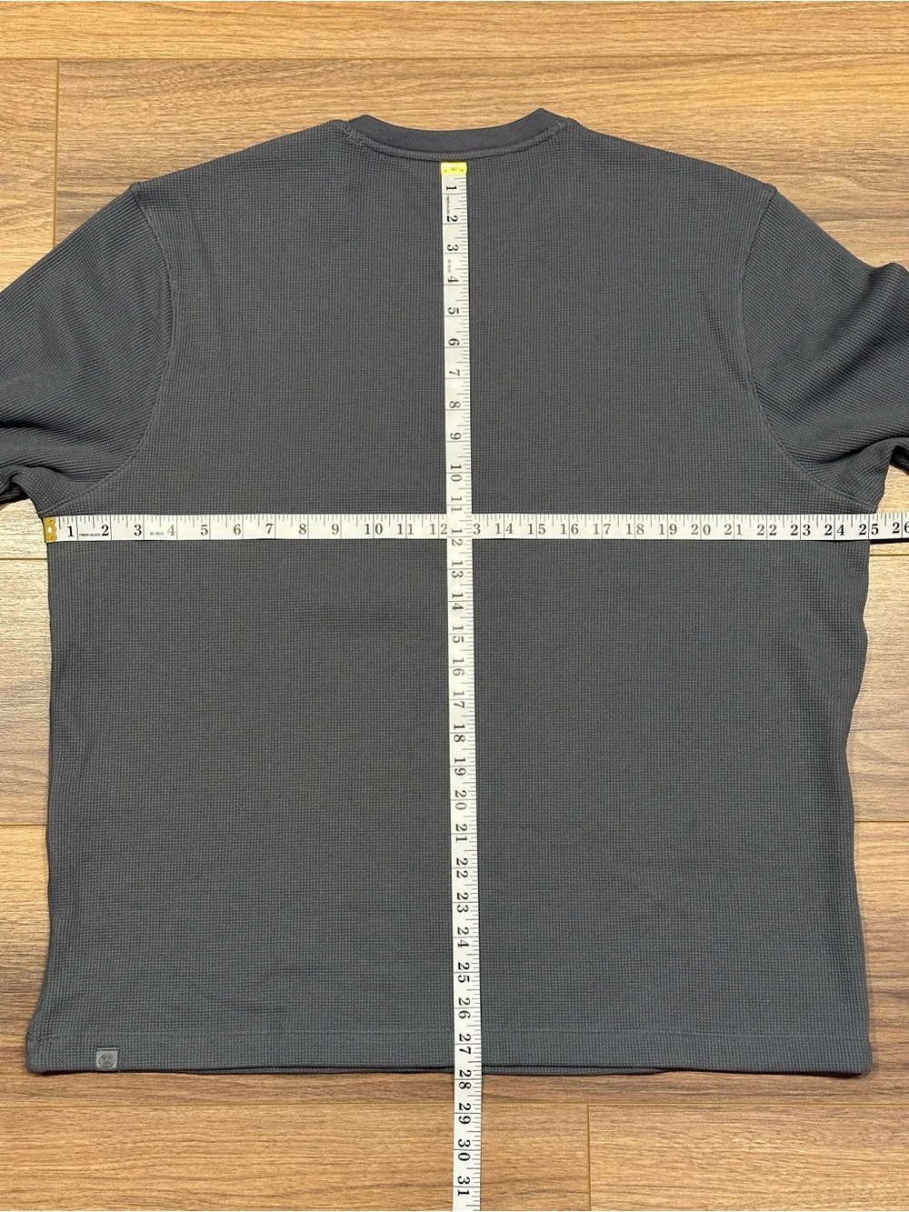 Lululemon Cotton-Blend Waffle Knit Long-Sleeve Shirt in Gray Size XXL - Picture 10 of 10